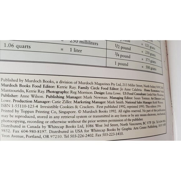 Irresistible Cookies & Crackers Hawthorn Series Vintage Cookbook Recipes 1992 - Picture 4 of 9